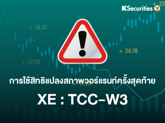 การใช้สิทธิแปลงสภาพวอร์แรนท์ครั้งสุดท้าย XE : TCC-W3